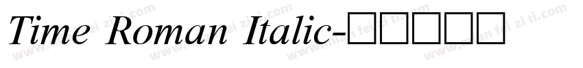 Time Roman Italic字体转换